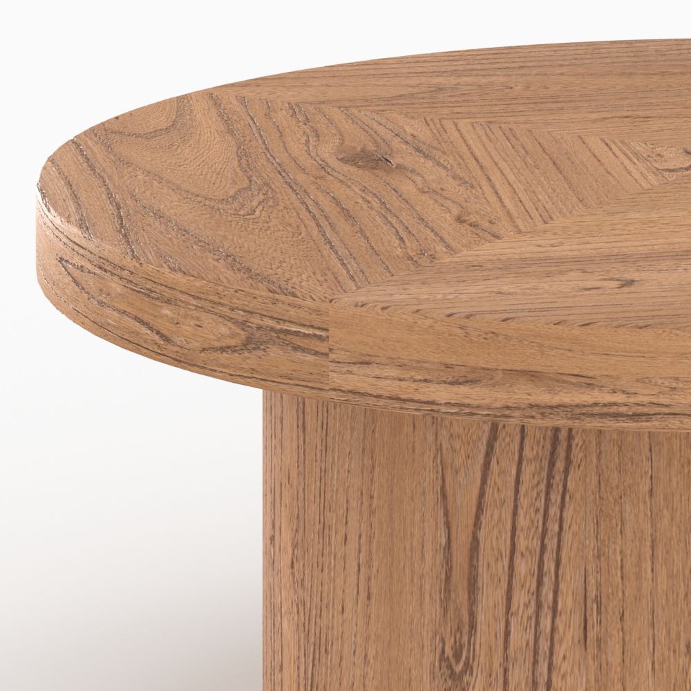 table garance basse ronde en bois d orme