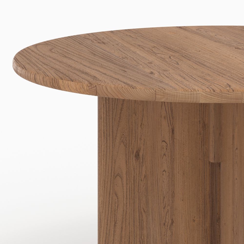 table gulia ronde en bois d orme 4 personnes