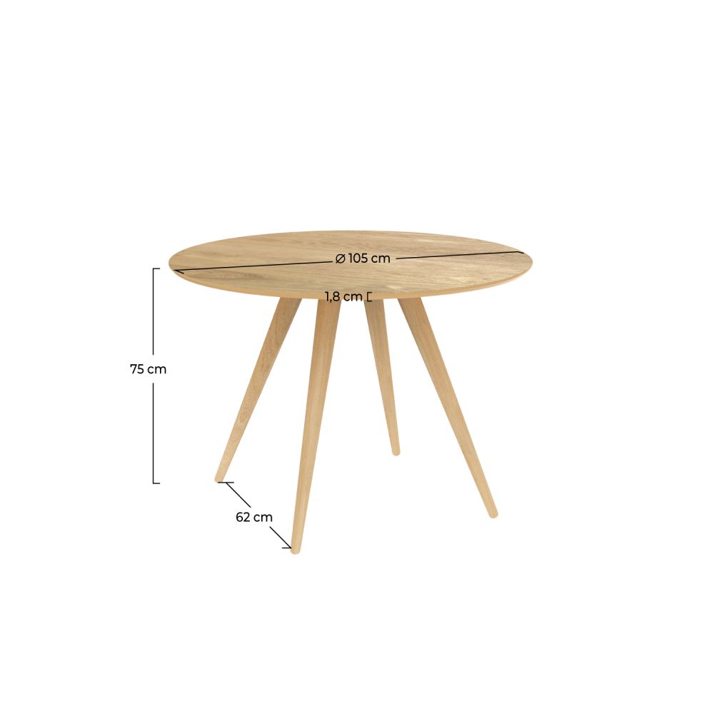 table liwa ronde bois clair