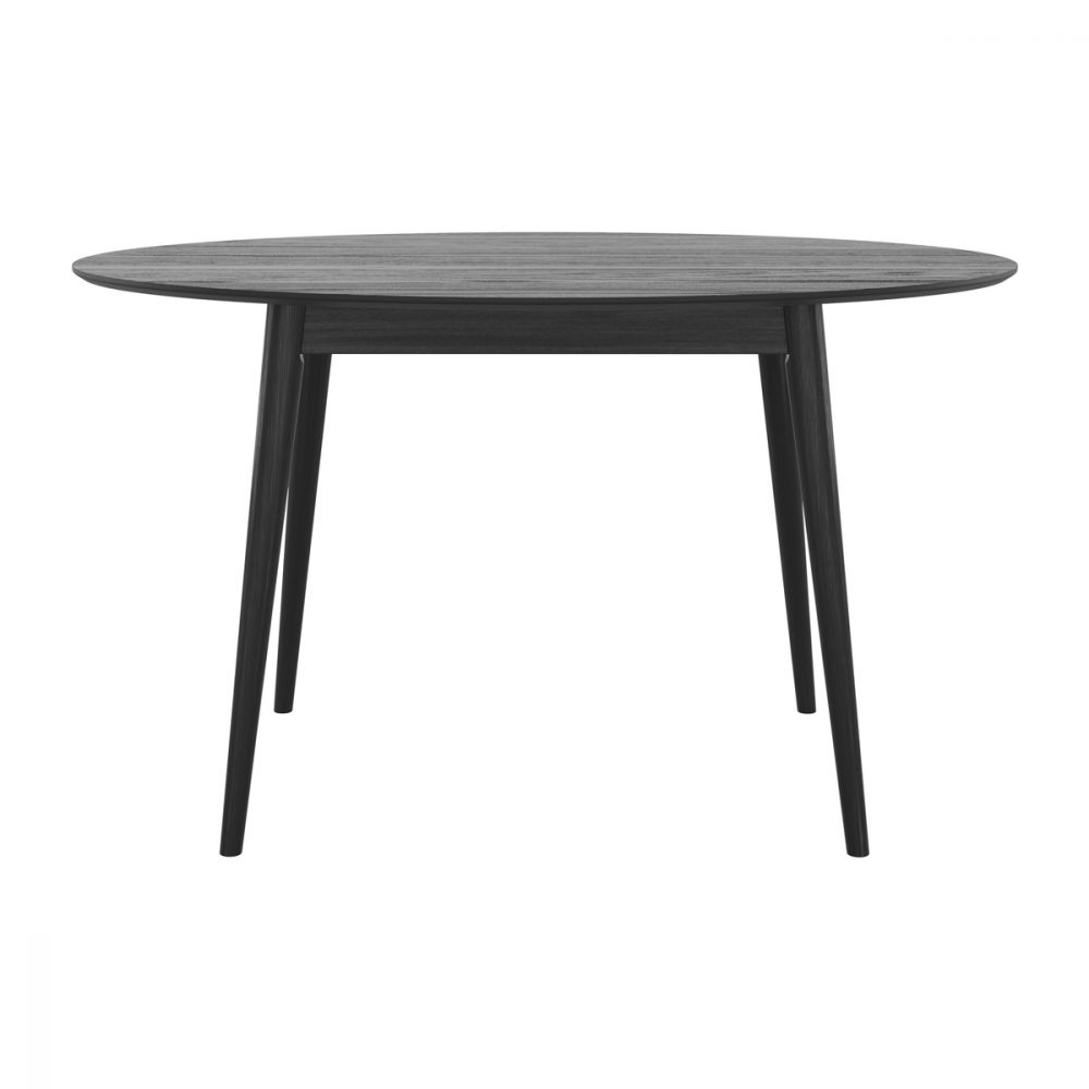 table ovale 130 cm en bois noir