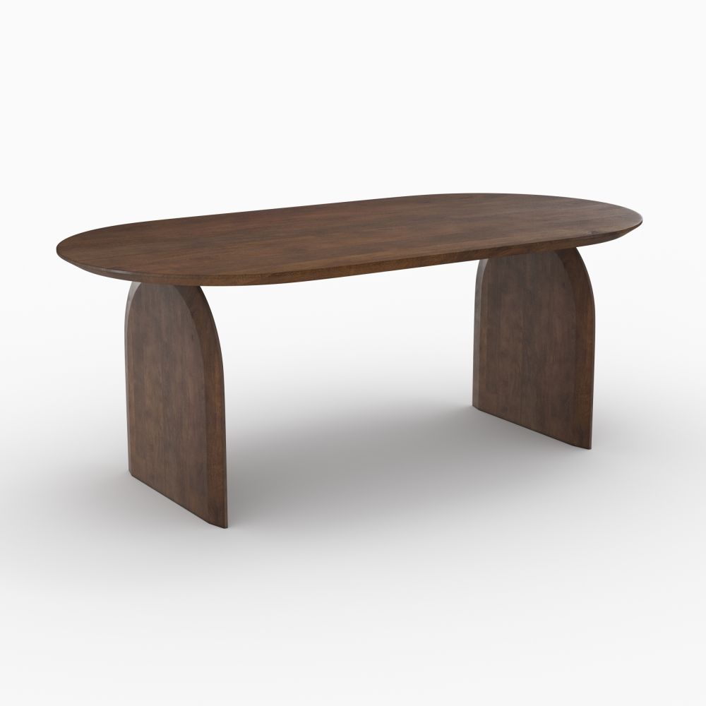 table ovale bois de manguier massif 6 places alix