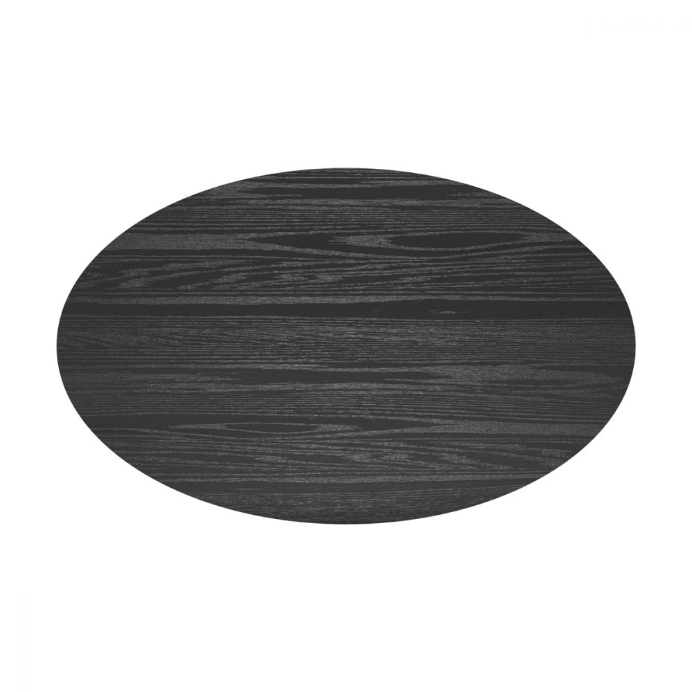 table ovale en bois noir 150 cm eddy