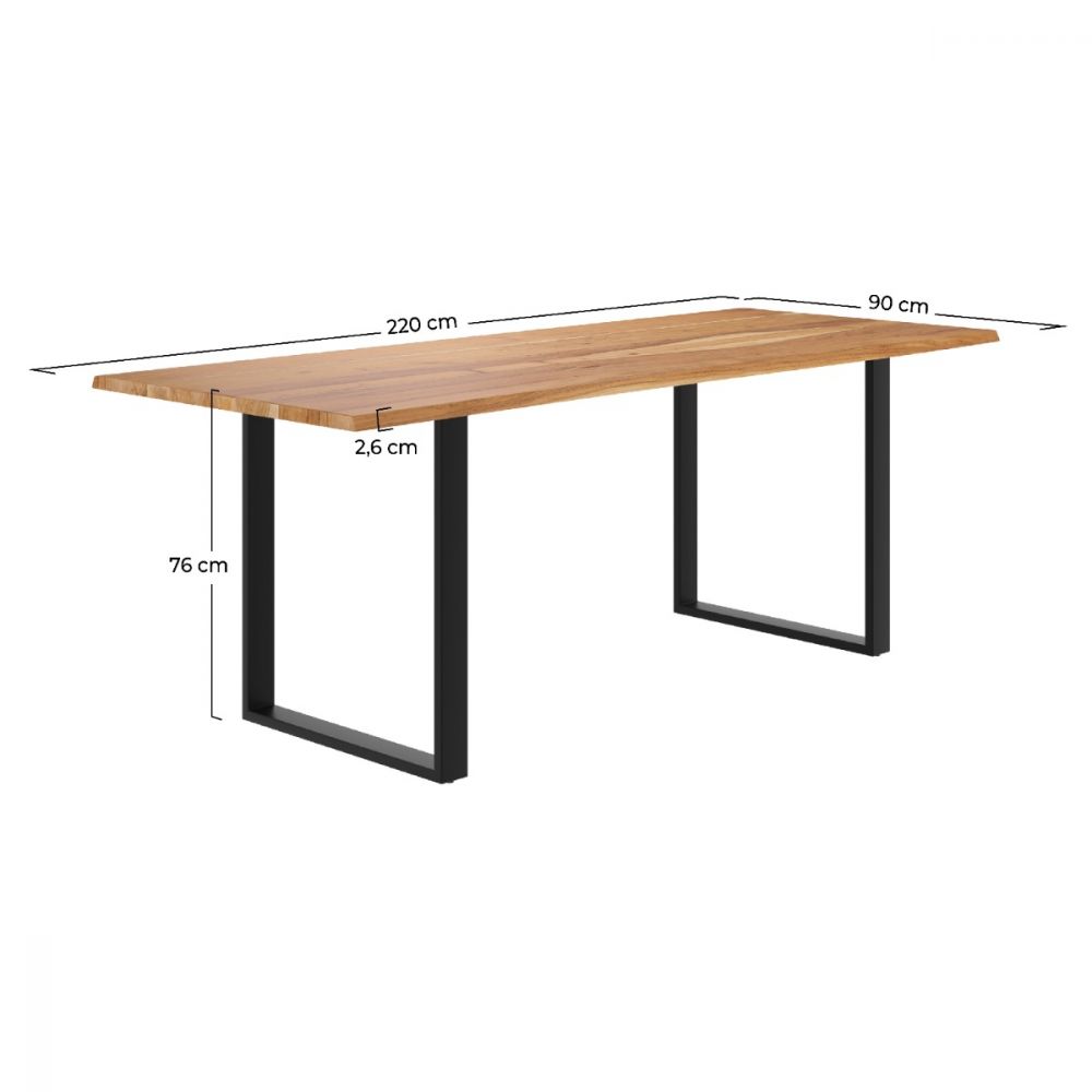table rectangulaire en bois 6 personnes joko
