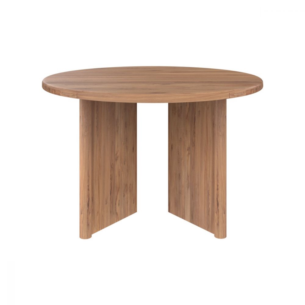table ronde 4 personnes en bois de teck d120 cm bana
