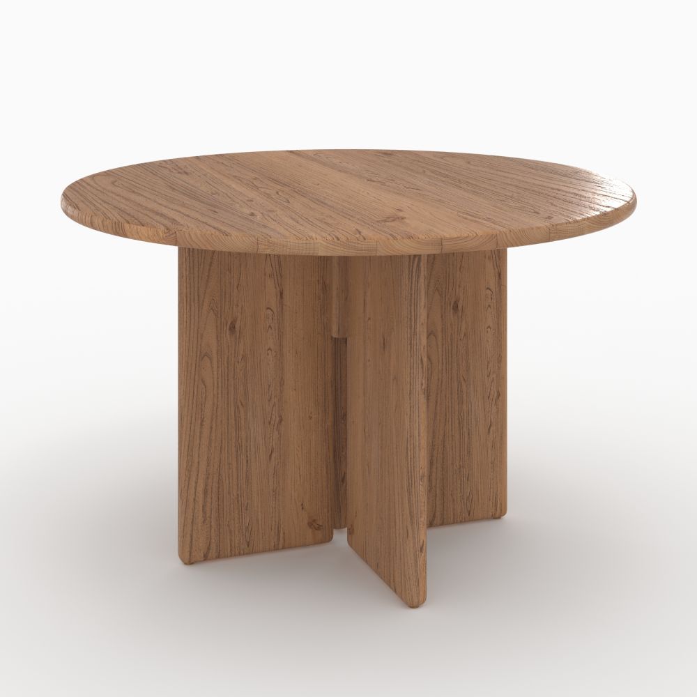 table ronde en bois d orme 4 personnes gulia