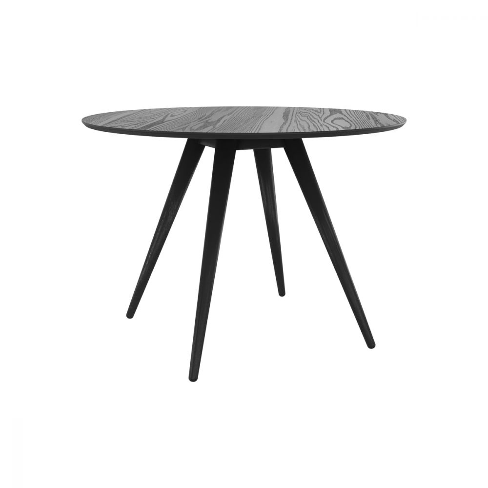 table ronde noire en bois 105 cm liwa