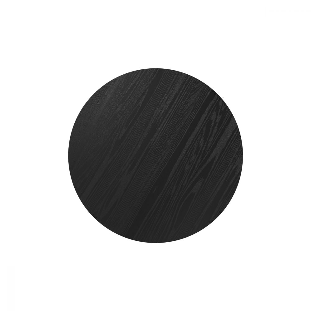table ronde noire liwa en bois 105 cm