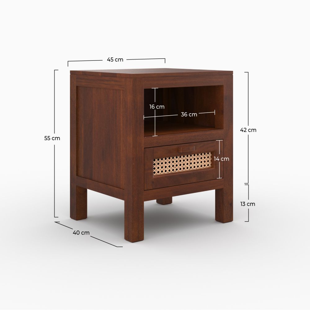 table_chevet_tiki_cannage_fonce_manguier_bois_vintage