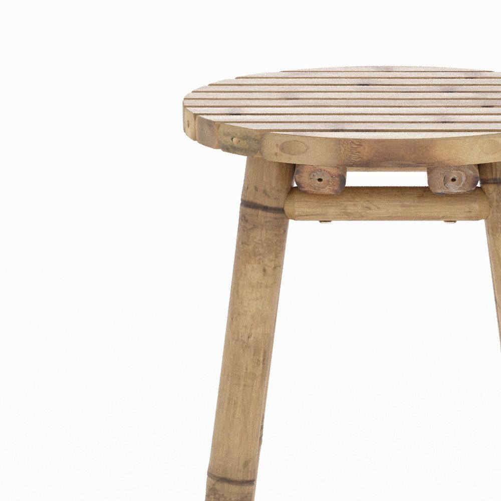 tabouret de bar exterieur polly en bambou 74 cm