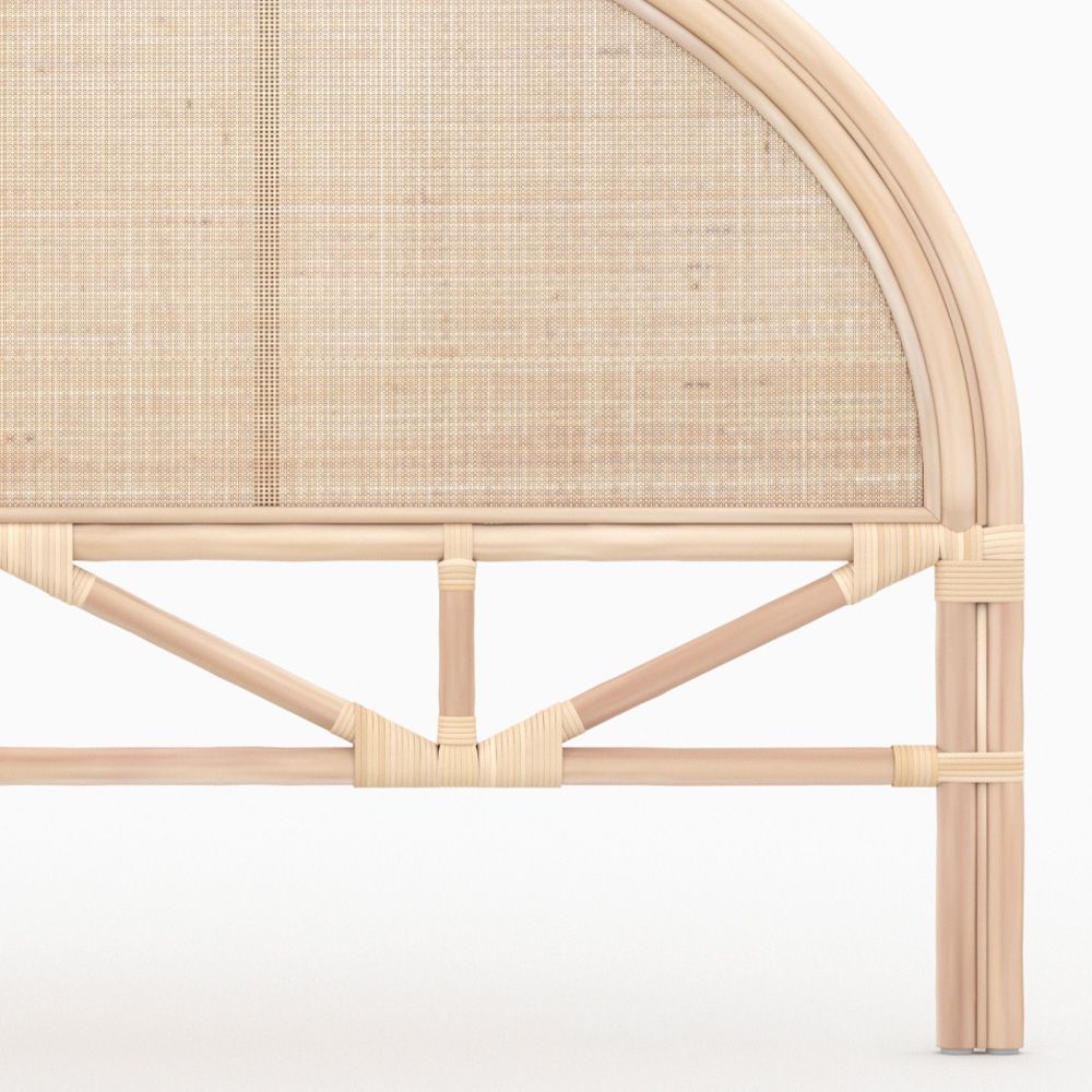 tete de lit 160 cm madya en rotin et cannage