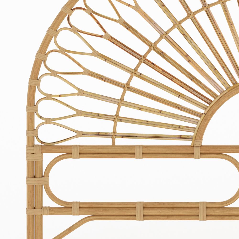 tete de lit 180 cm en rotin bahia bois boheme