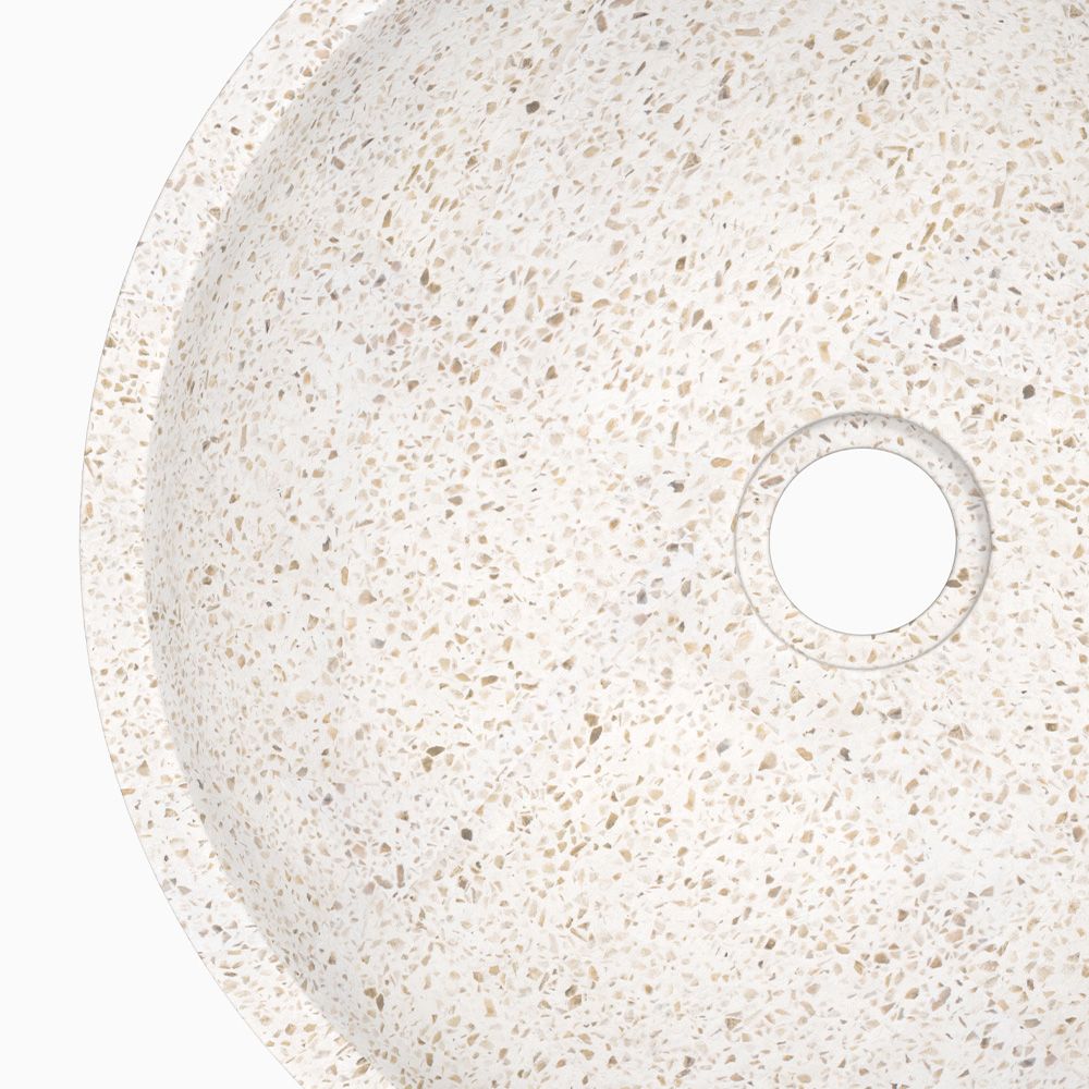 vasque ronde lysea terrazzo blanc mouchete rendez vous deco