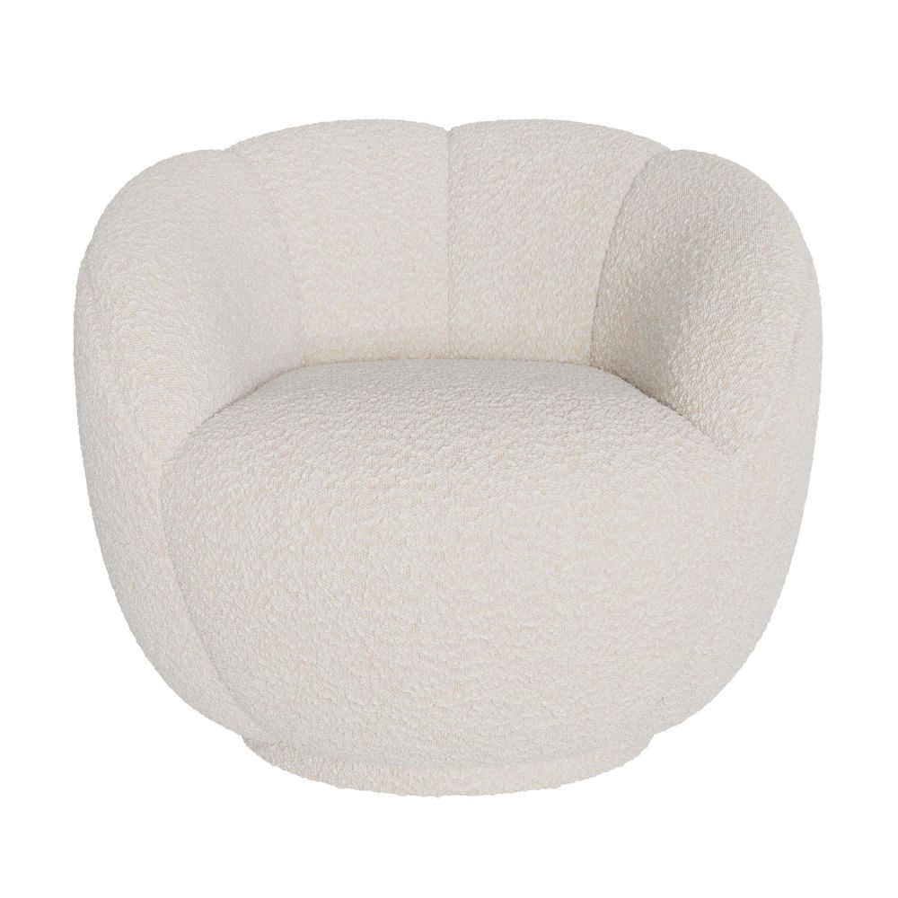 yse fauteuil tissu boucle blanc confortable
