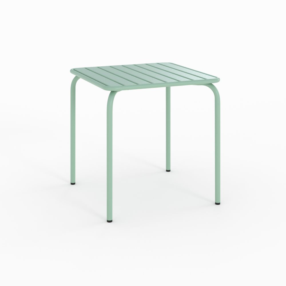 yumi table de jardin en metal vert carree_1