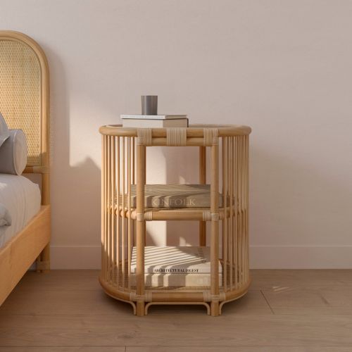 comprar mesa auxiliar de rattan natural marthe boheme dormitorio