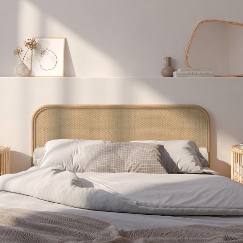 achat tete de lit en rotin 160 cm chambre boheme