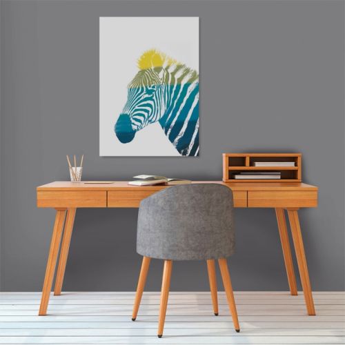 acheter poster zebre colore 50 x 70 cm