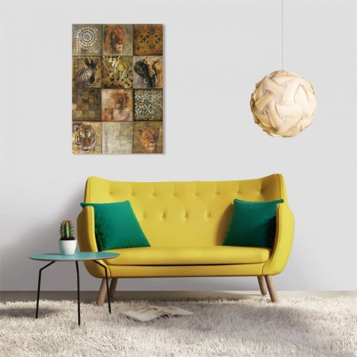 acheter tableau en verre 50 x 70 cm safari