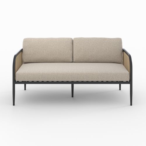 canape de jardin wilo acier et tissu beige