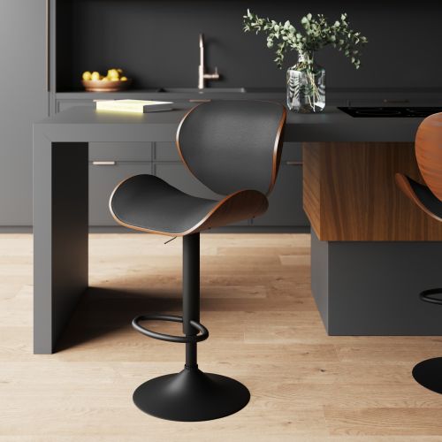 chaise de bar baudoin 63 84 cm noir dos bois