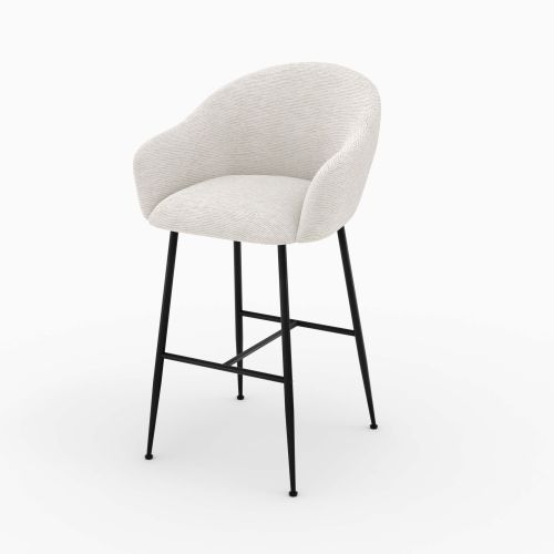 chaise de bar en tissu blanc chine 76 cm socky