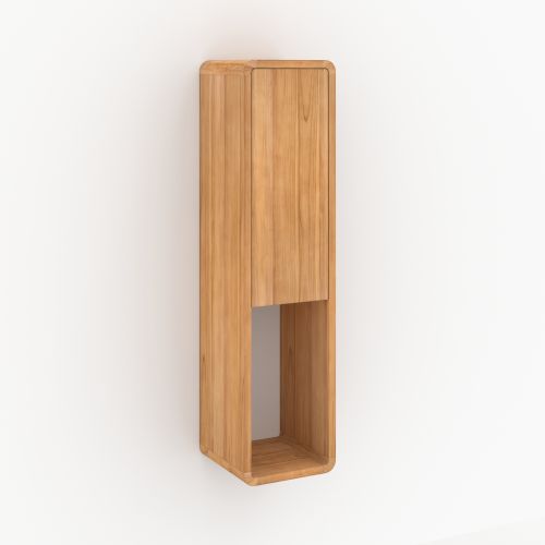 colonne salle de bain teck kafa avec rangement et etagere