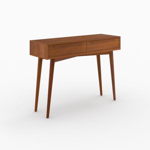 console waya rdv deco bois massif teck 2 tiroirs