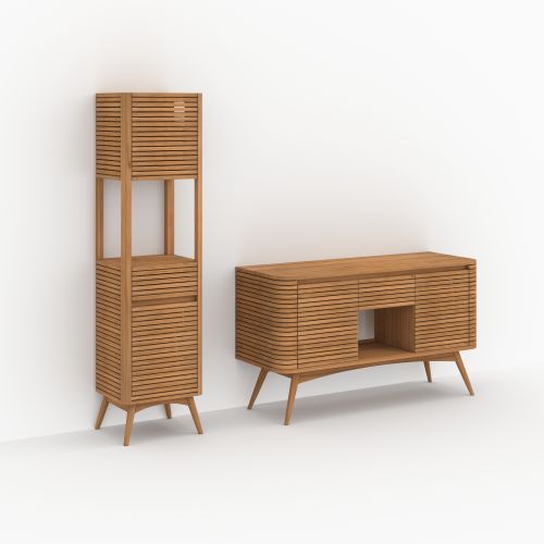 ensemble de salle de bain auguste en bois de teck