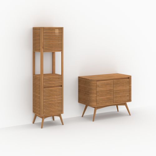 ensemble de salle de bain en bois de teck auguste