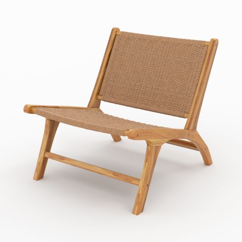 fauteuil kilka en bois de teck et cordage en loom