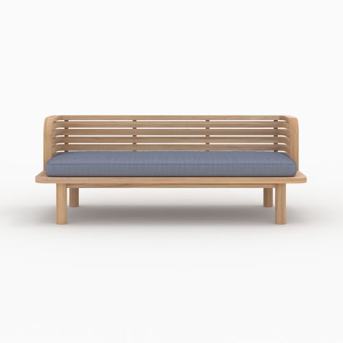 kilda banquette de jardin 2 places bois et tissu gris_1