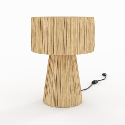 lampe boheme solea feuille palmier naturelle