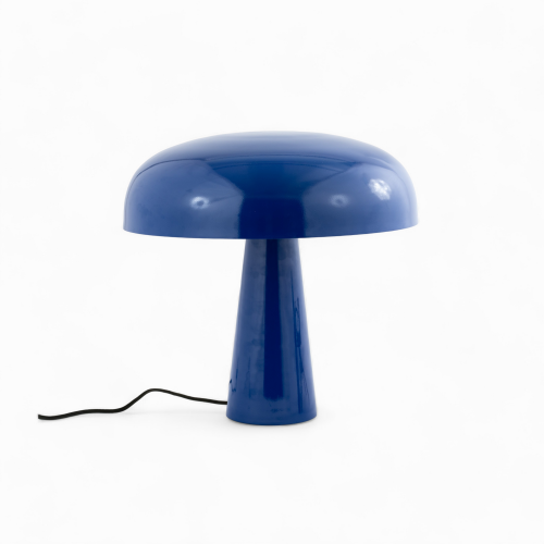 lampe champignon en metal bleue fonce livia