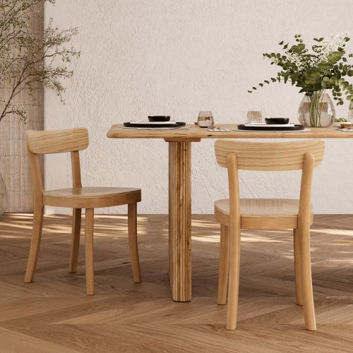 lot de 2 chaises en bois clair keno rdv deco