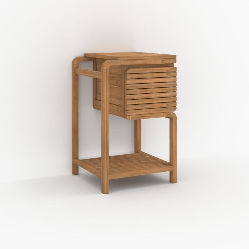 meuble de salle de bain lucette en bois de teck 50 cm