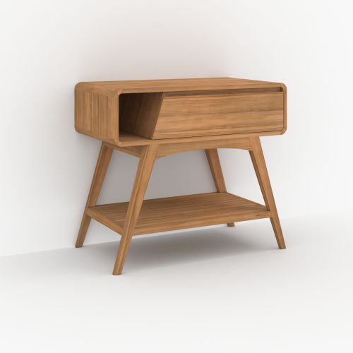 meuble de salle de bain en bois teck kafa 90 cm