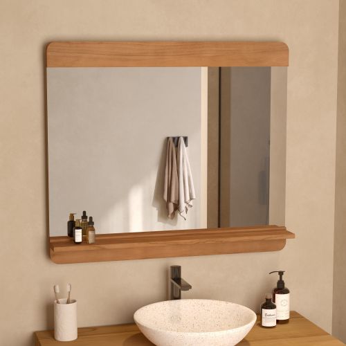 miroir rdv deco nymphea bois rectangulaire salle de bain