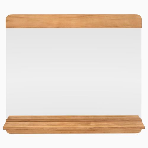 nymphea miroir mural de salle de bain rectangulaire avec etagere