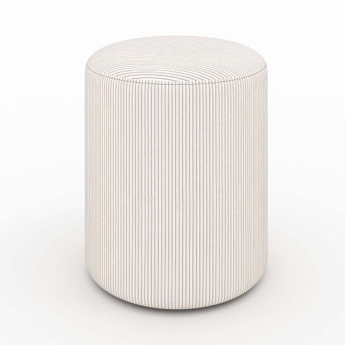 pouf beige en velours cotele lily