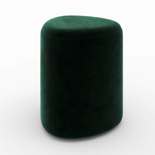 pouf en velours vert emmy triangulaire