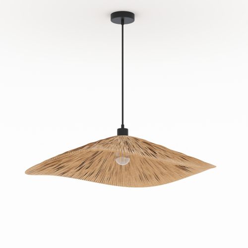 suspension stellaire en raphia couleur naturelle 75 cm