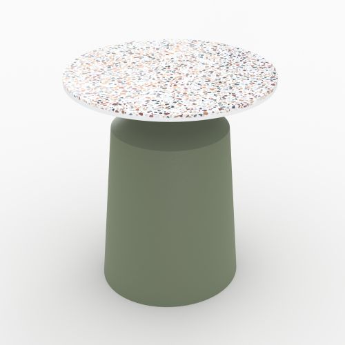 table appoint en terazzo daphne et metal noir