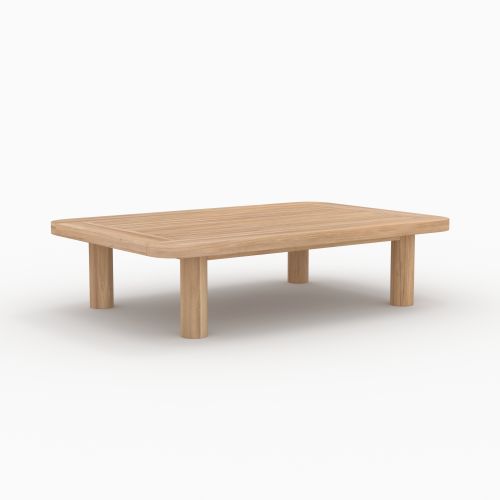 table basse de jardin kilda en bois de teck rectangulaire