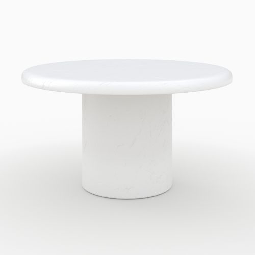 table basse lulli en beton blanc ronde