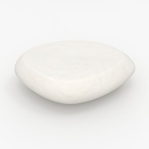 table basse maui 105cm beton blanc ovale