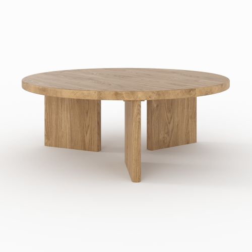 Table basse ronde Galia en bois massif de mindi