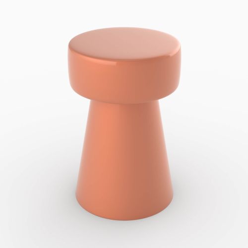 table d appoint orange terracotta en metal athena