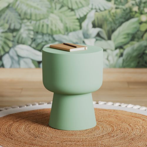 table d appoint prisca vert clair vert pastel ronde