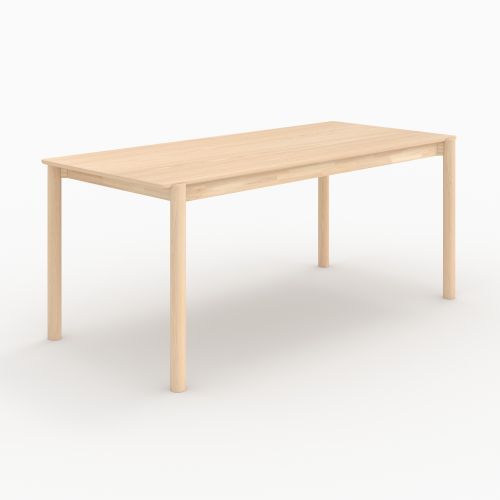 Table rectangulaire Irène en bois de frêne 6 places