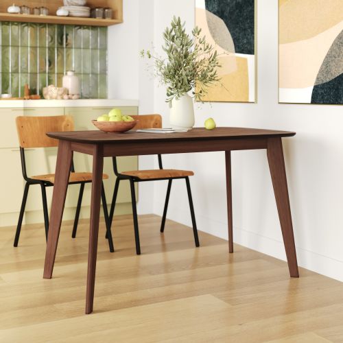 table rectangulaire en bois fonce 4 personnes 120 cm oman